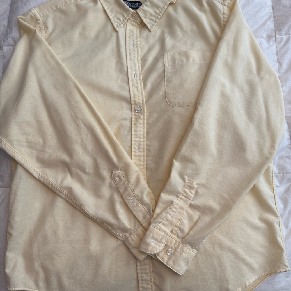Women’s Land’s End Oxford Shirt Butter Yellow